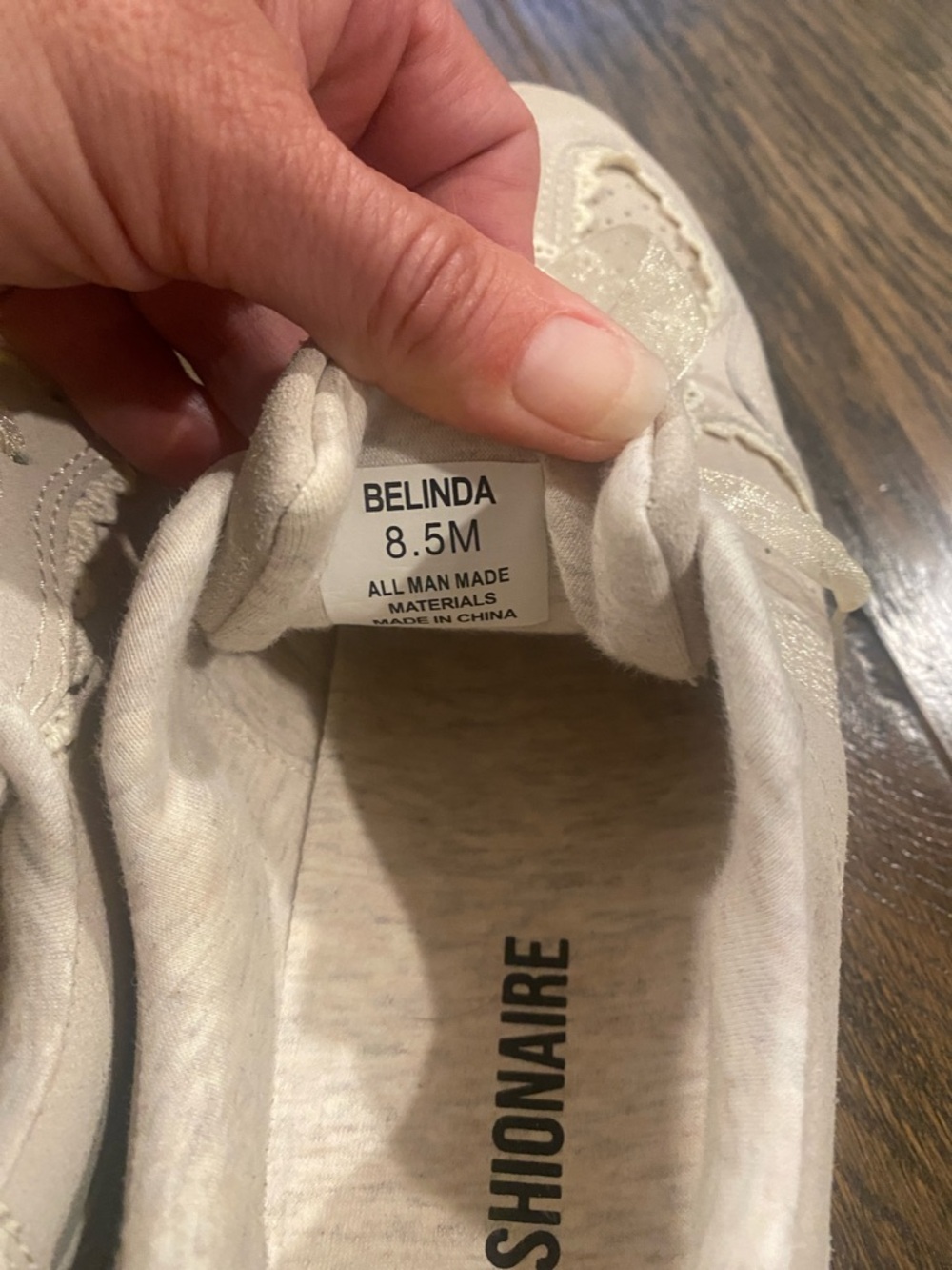 Lace-Up Cream Women’s Fashion Sneakers with Ribbon Laces - Picture 5 of 7